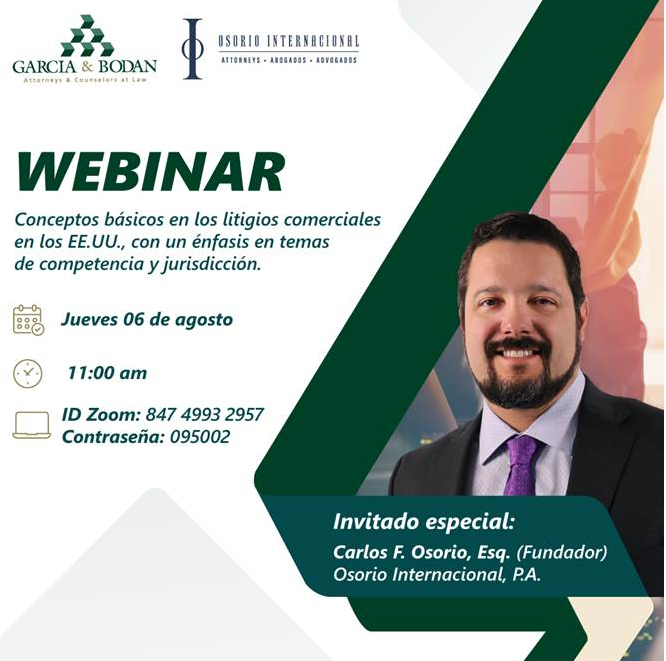 Webinar: Conceptos básicos en litigios comerciales en los EE.UU